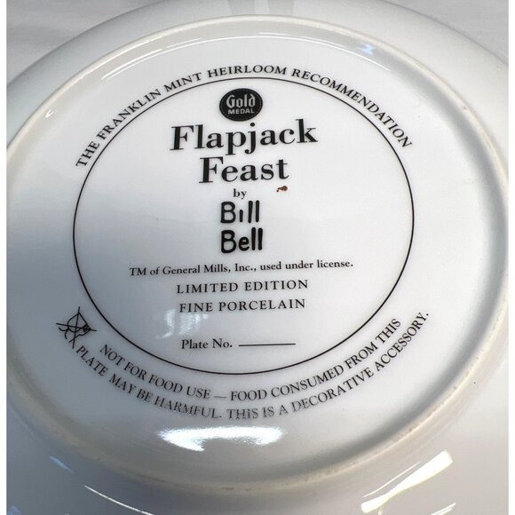 Limited Edition Gold Medal Flapjack Feast Plate By Bill Bell - Picture 3 of 3